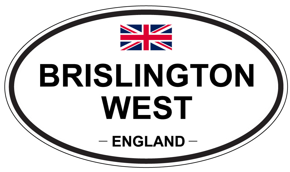 BRISLINGTON WEST, ENGLAND - Oval Sticker