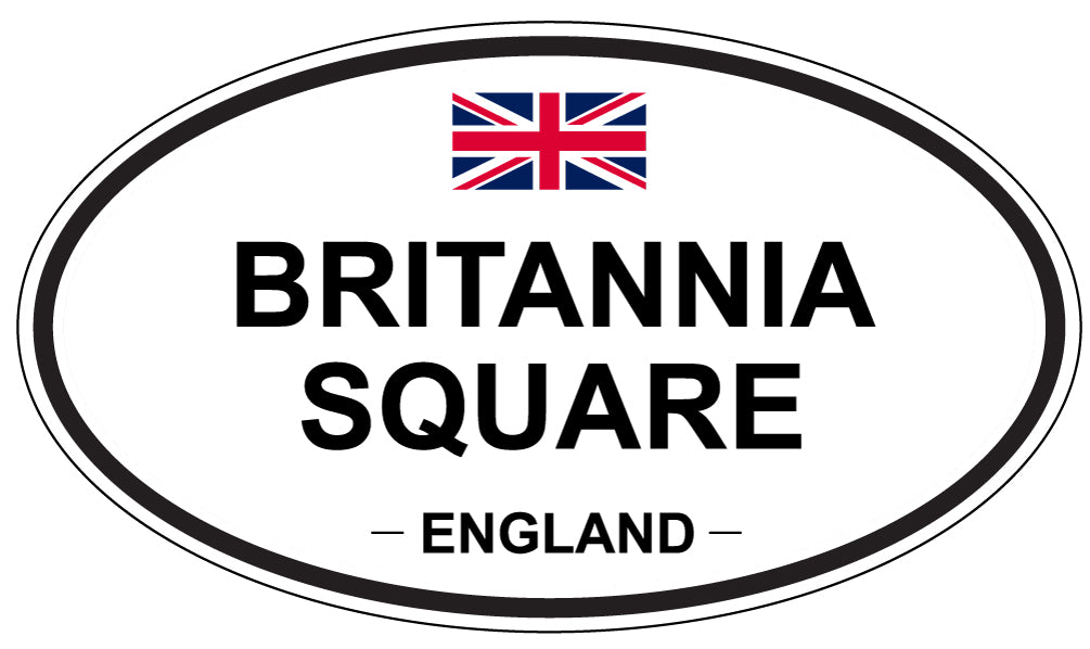 BRITANNIA SQUARE, ENGLAND - Oval Sticker