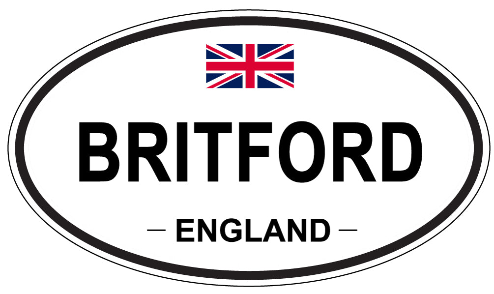 BRITFORD, ENGLAND - Oval Sticker