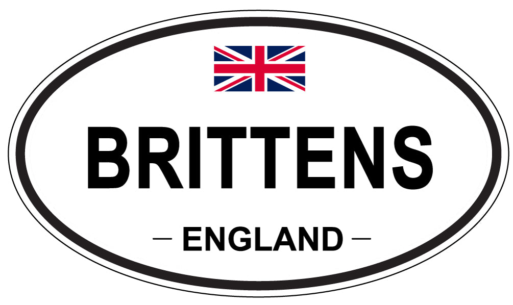 BRITTENS, ENGLAND - Oval Sticker