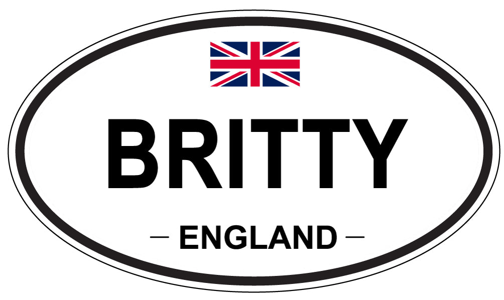 BRITTY, ENGLAND - Oval Sticker