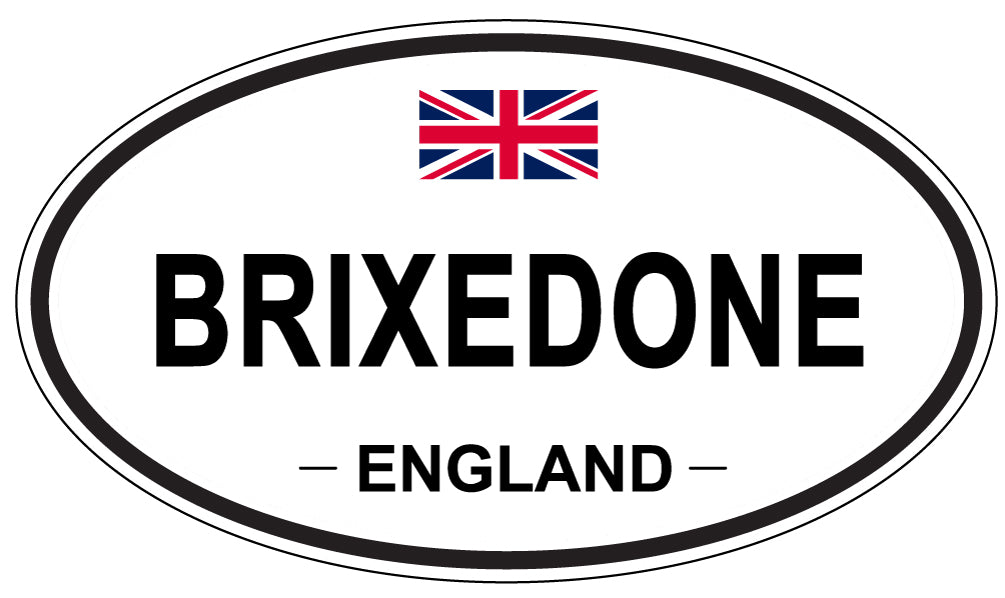 BRIXEDONE, ENGLAND - Oval Sticker