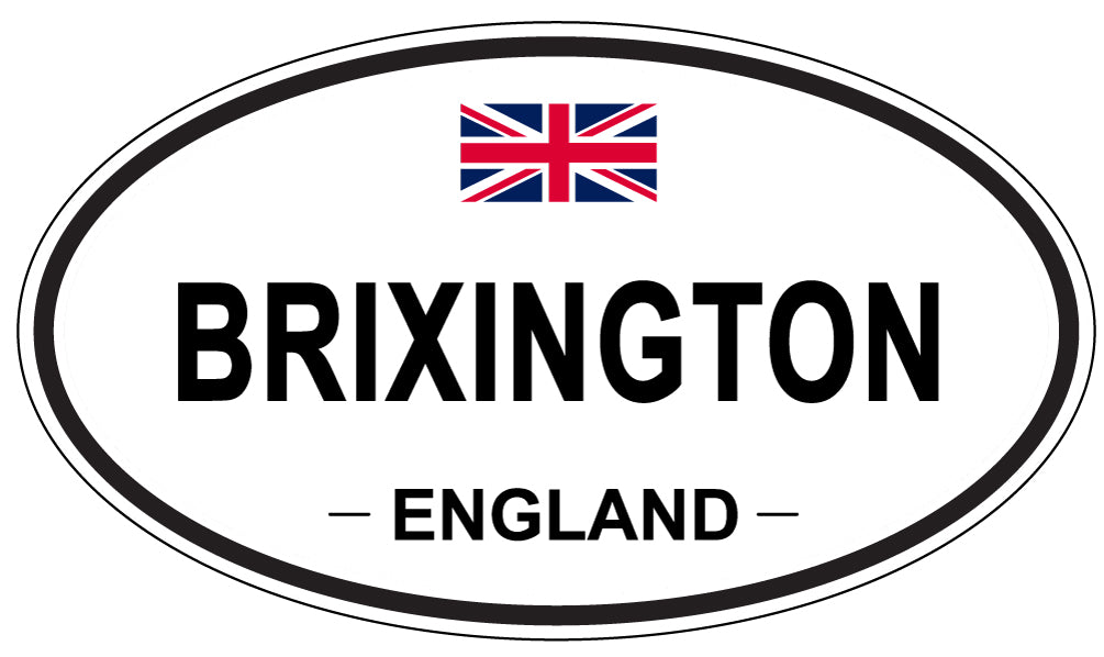 BRIXINGTON, ENGLAND - Oval Sticker