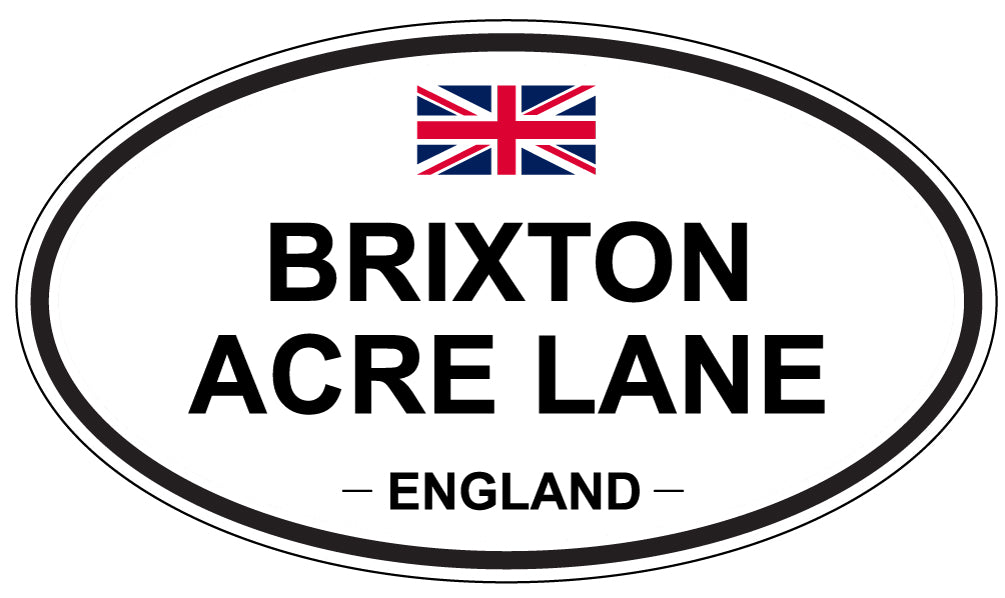 BRIXTON ACRE LANE, ENGLAND - Oval Sticker