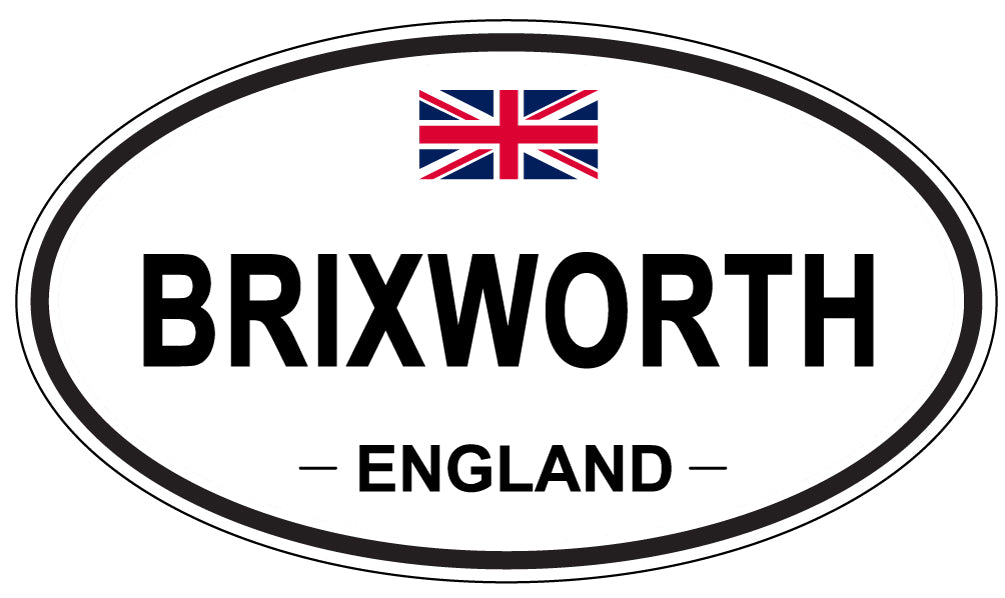 BRIXWORTH, ENGLAND - Oval Sticker