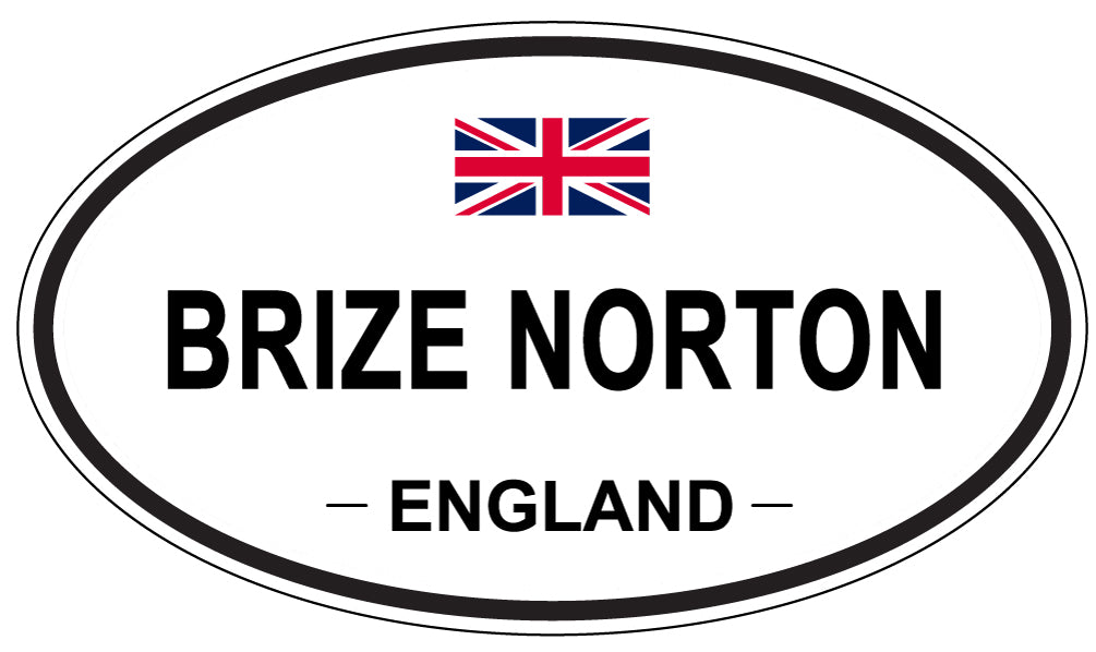 BRIZE NORTON, ENGLAND - Oval Sticker