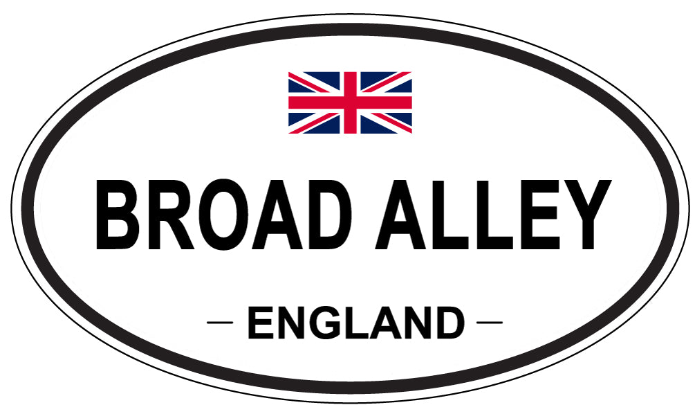 BROAD ALLEY, ENGLAND - Oval Sticker