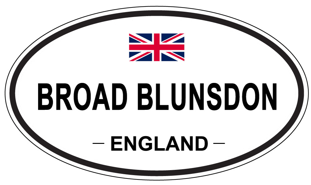 BROAD BLUNSDON, ENGLAND - Oval Sticker