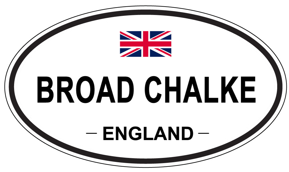 BROAD CHALKE, ENGLAND - Oval Sticker