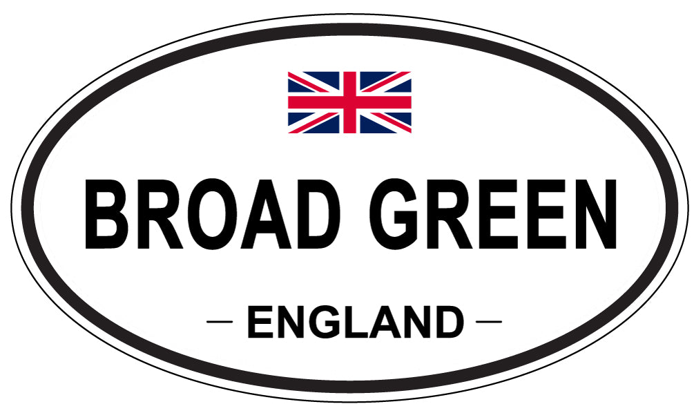 BROAD GREEN, ENGLAND - Oval Sticker