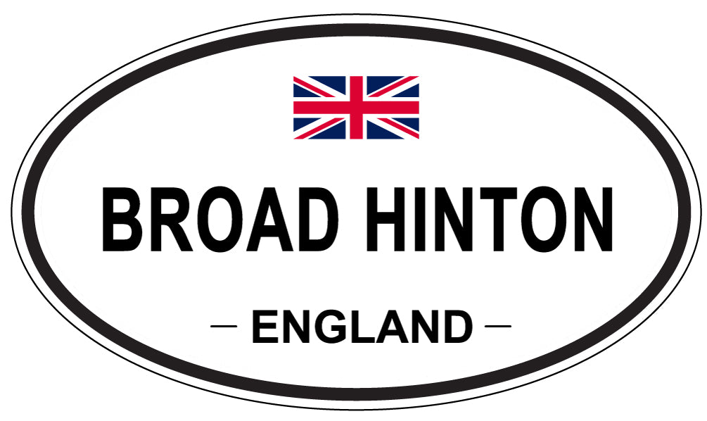 BROAD HINTON, ENGLAND - Oval Sticker
