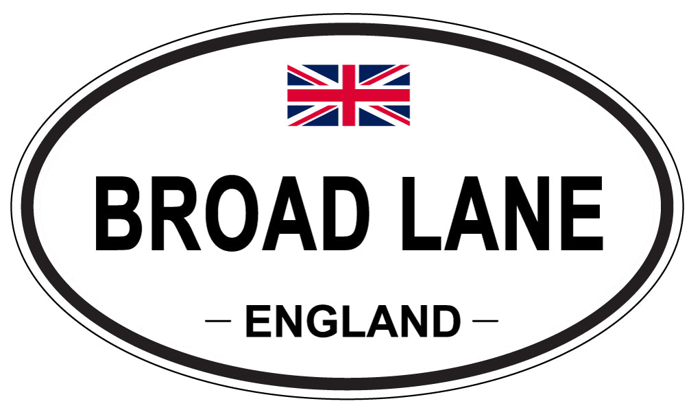 BROAD LANE, ENGLAND - Oval Sticker
