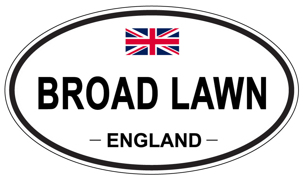 BROAD LAWN, ENGLAND - Oval Sticker