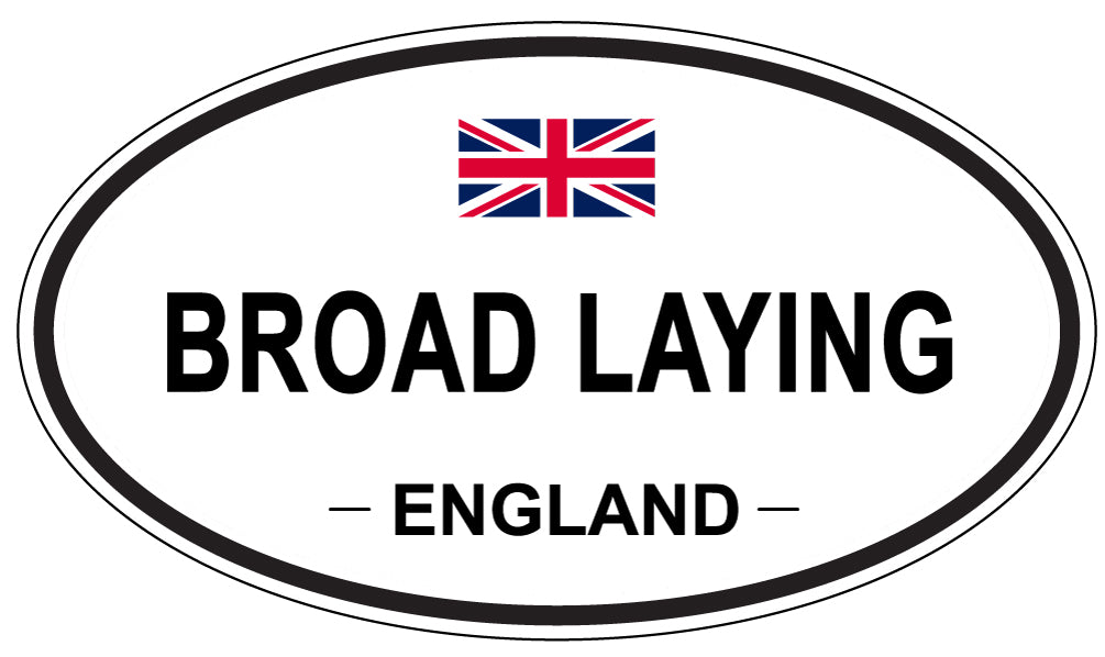 BROAD LAYING, ENGLAND - Oval Sticker