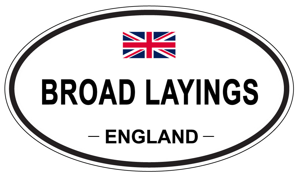 BROAD LAYINGS, ENGLAND - Oval Sticker