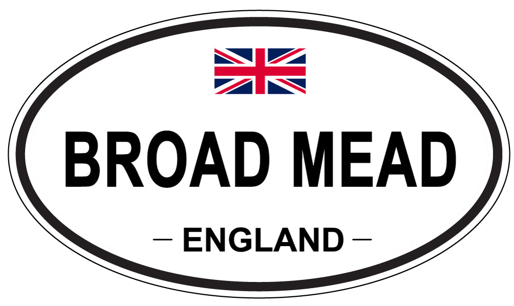 BROAD MEAD, ENGLAND - Oval Sticker