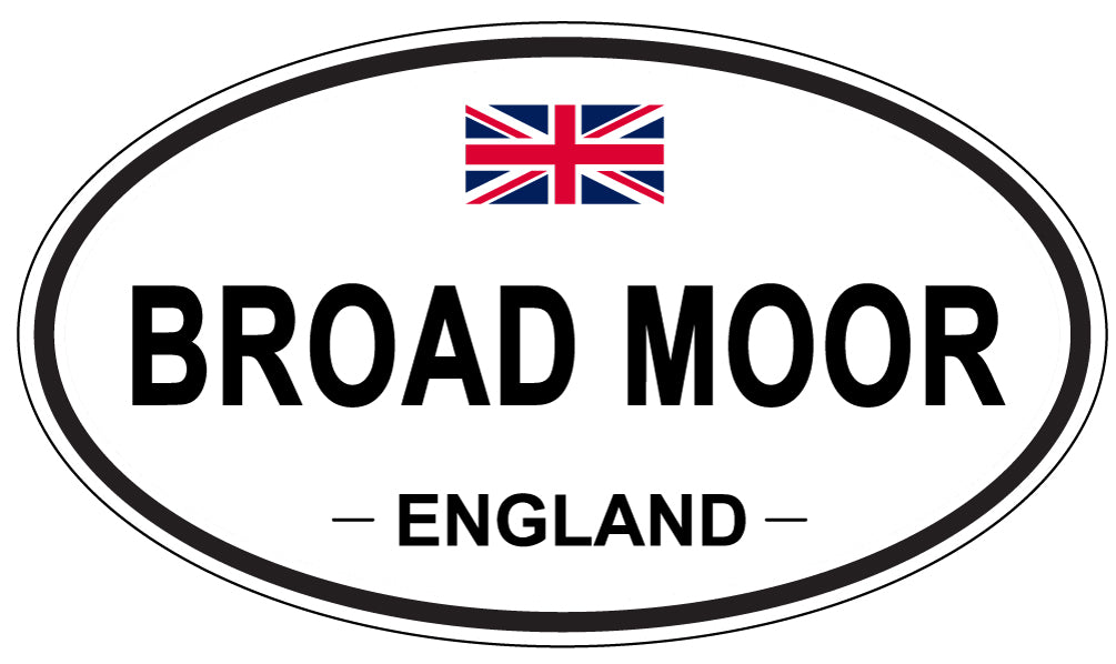 BROAD MOOR, ENGLAND - Oval Sticker