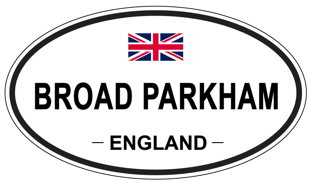 BROAD PARKHAM, ENGLAND - Oval Sticker