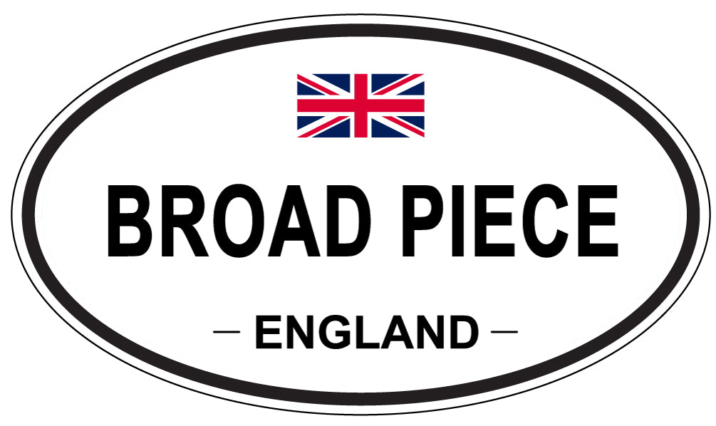 BROAD PIECE, ENGLAND - Oval Sticker