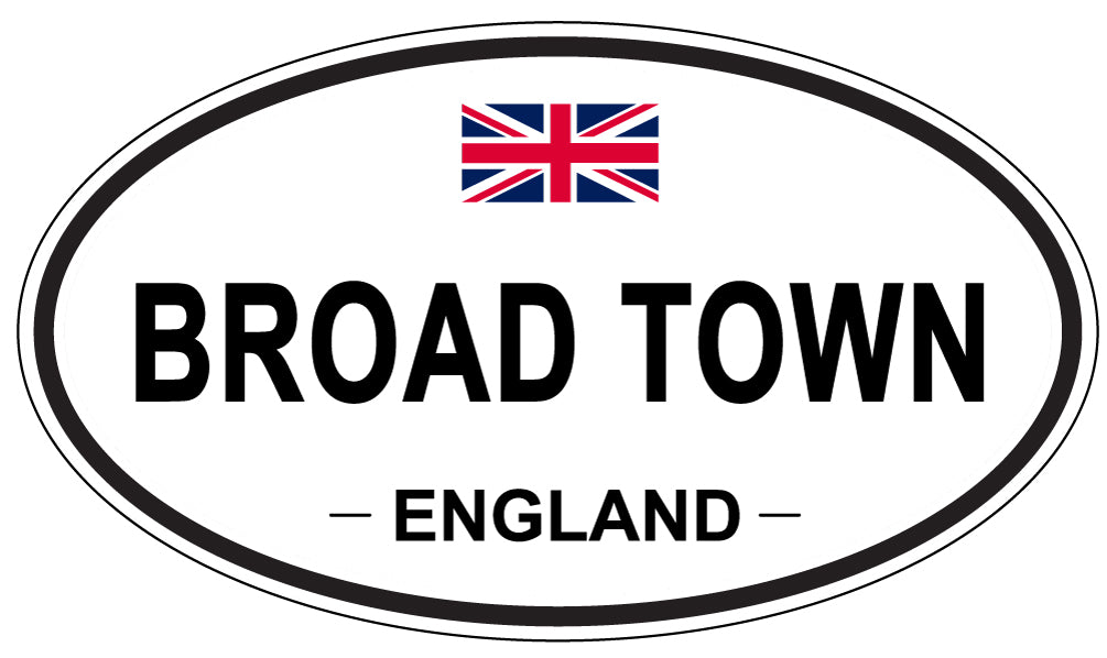 BROAD TOWN, ENGLAND - Oval Sticker