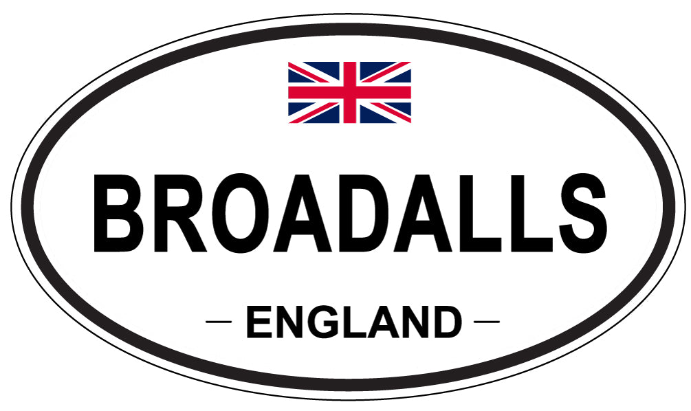 BROADALLS, ENGLAND - Oval Sticker