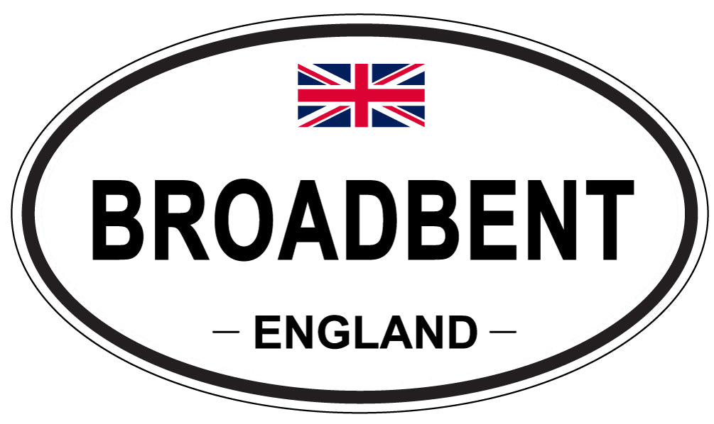 BROADBENT, ENGLAND - Oval Sticker