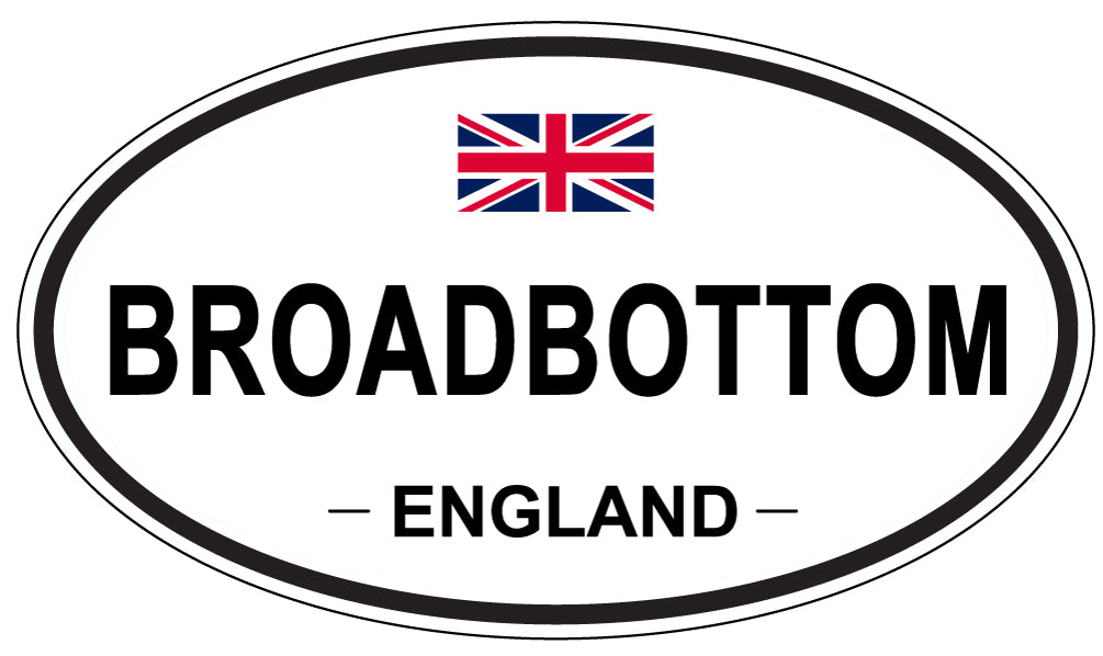 BROADBOTTOM, ENGLAND - Oval Sticker