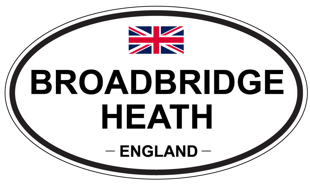 BROADBRIDGE HEATH, ENGLAND - Oval Sticker