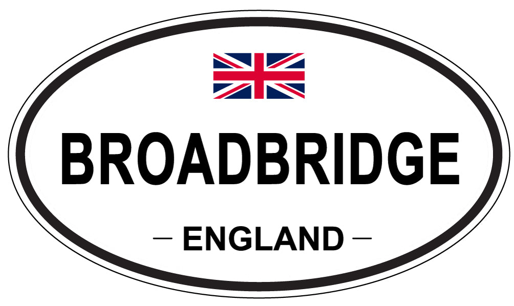 BROADBRIDGE, ENGLAND - Oval Sticker