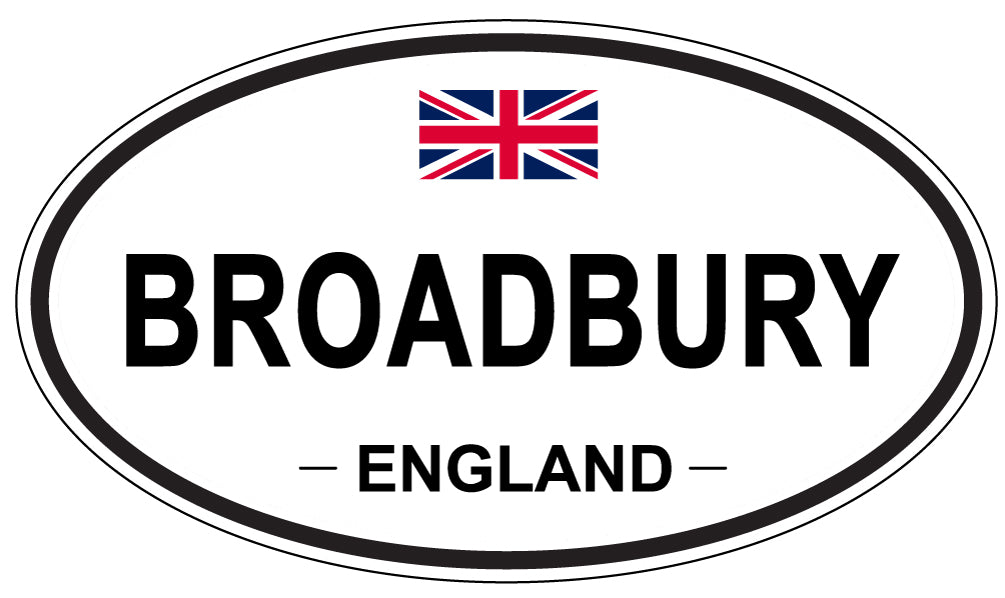 BROADBURY, ENGLAND - Oval Sticker