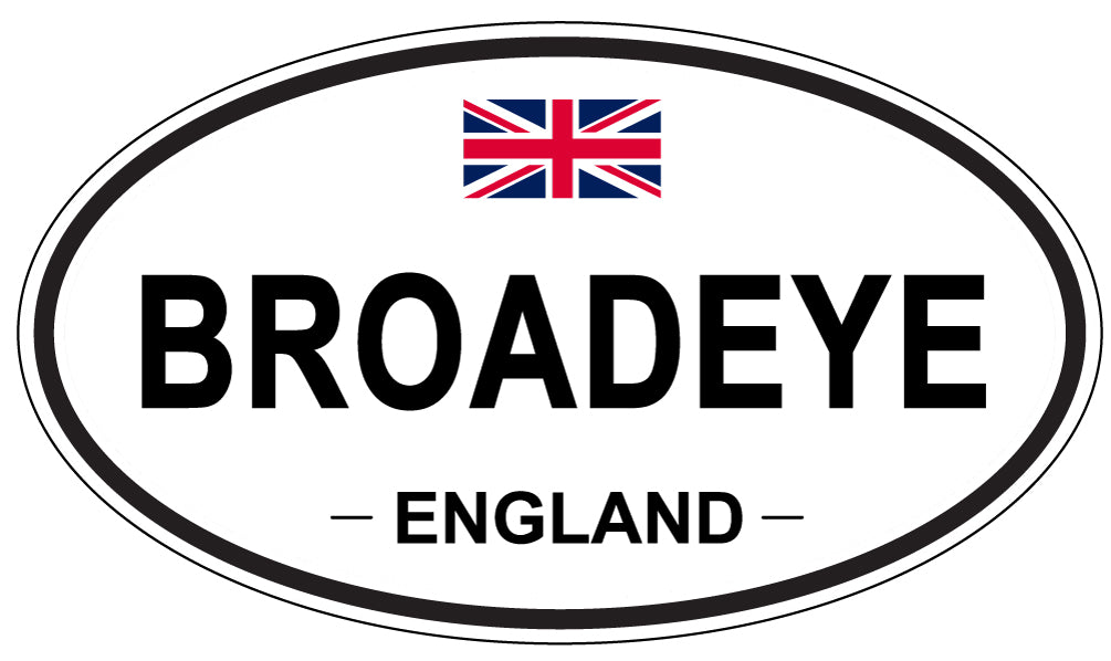 BROADEYE, ENGLAND - Oval Sticker