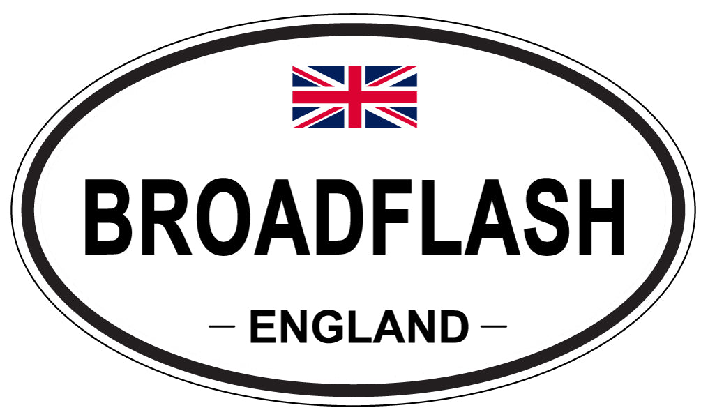 BROADFLASH, ENGLAND - Oval Sticker