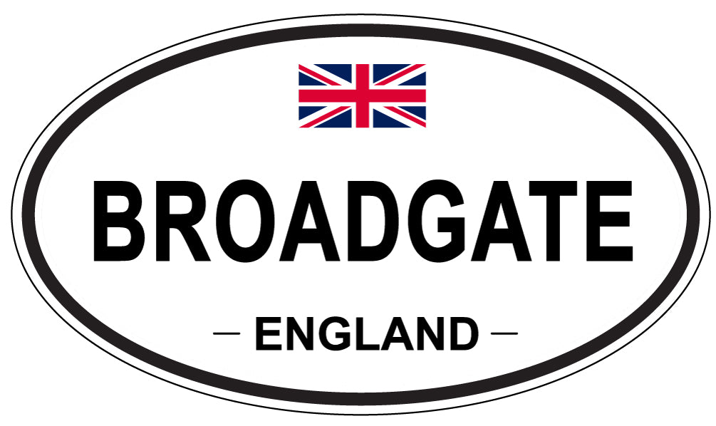 BROADGATE, ENGLAND - Oval Sticker