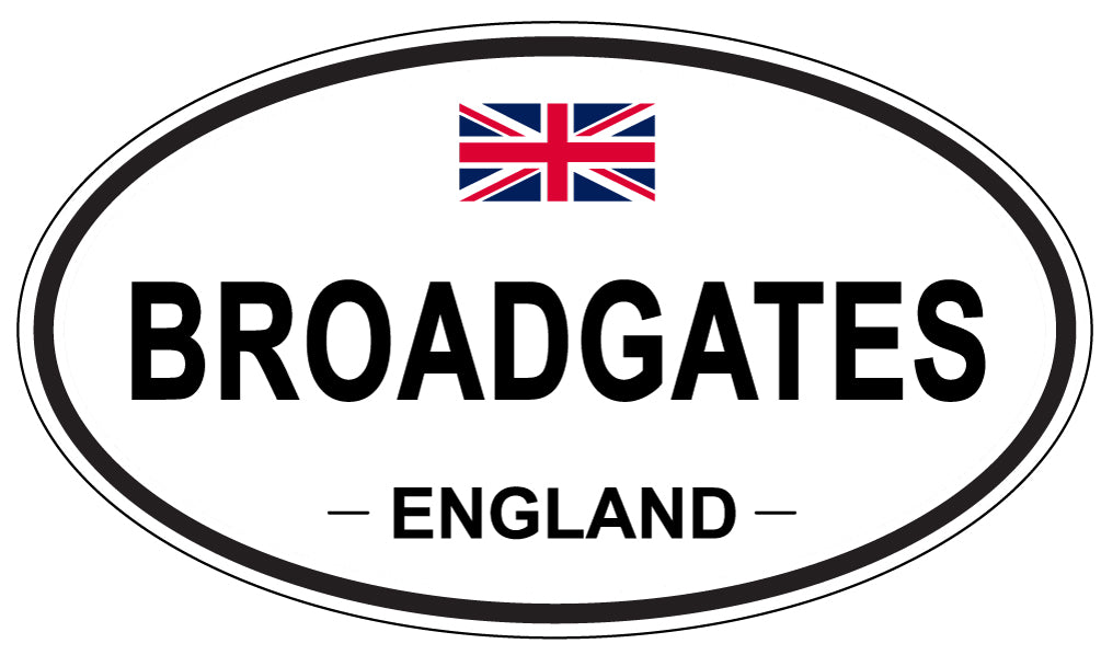 BROADGATES, ENGLAND - Oval Sticker
