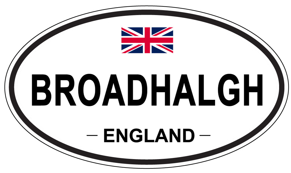 BROADHALGH, ENGLAND - Oval Sticker