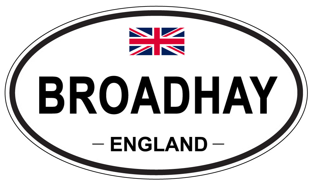 BROADHAY, ENGLAND - Oval Sticker