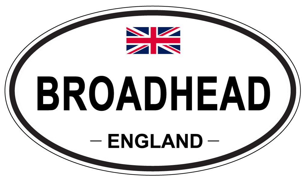 BROADHEAD, ENGLAND - Oval Sticker