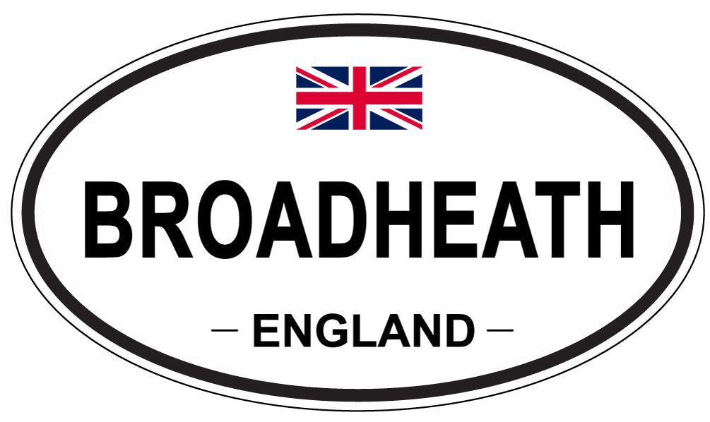 BROADHEATH, ENGLAND - Oval Sticker