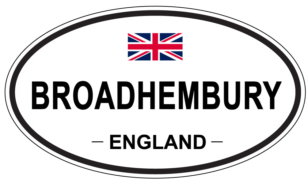 BROADHEMBURY, ENGLAND - Oval Sticker