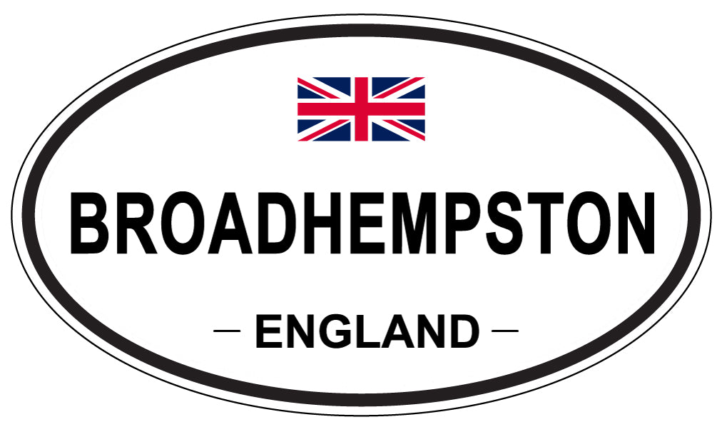 BROADHEMPSTON, ENGLAND - Oval Sticker