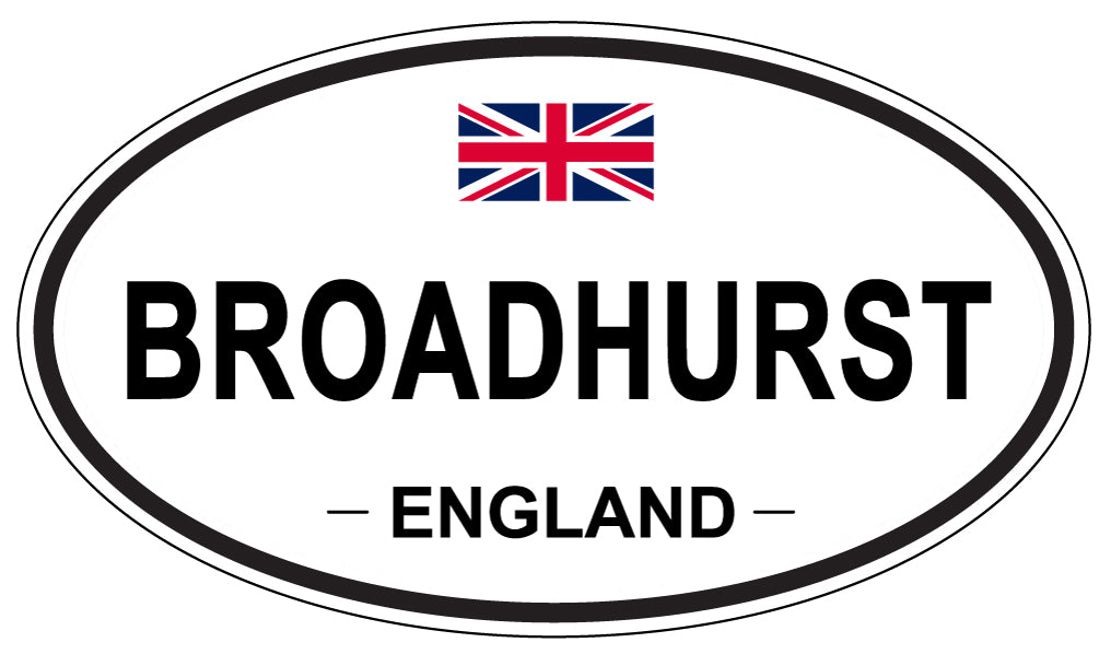 BROADHURST, ENGLAND - Oval Sticker