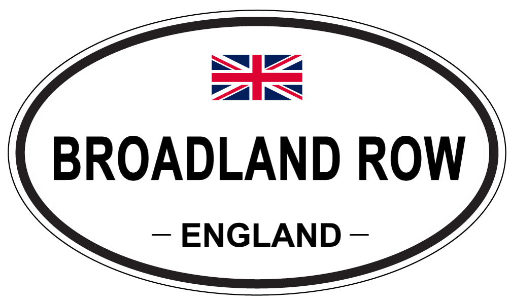 BROADLAND ROW, ENGLAND - Oval Sticker