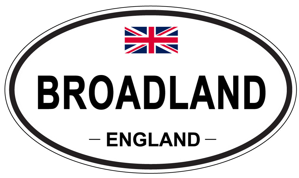BROADLAND, ENGLAND - Oval Sticker