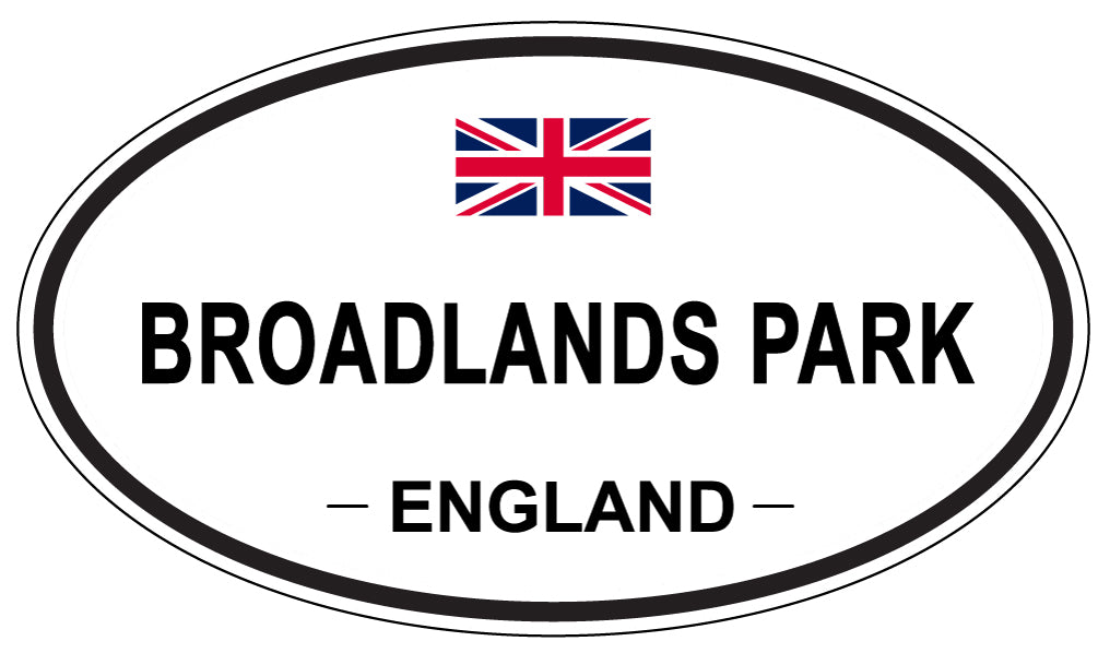BROADLANDS PARK, ENGLAND - Oval Sticker