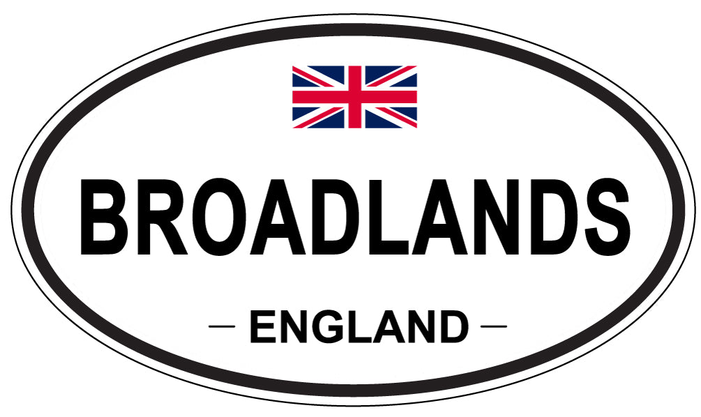 BROADLANDS, ENGLAND - Oval Sticker
