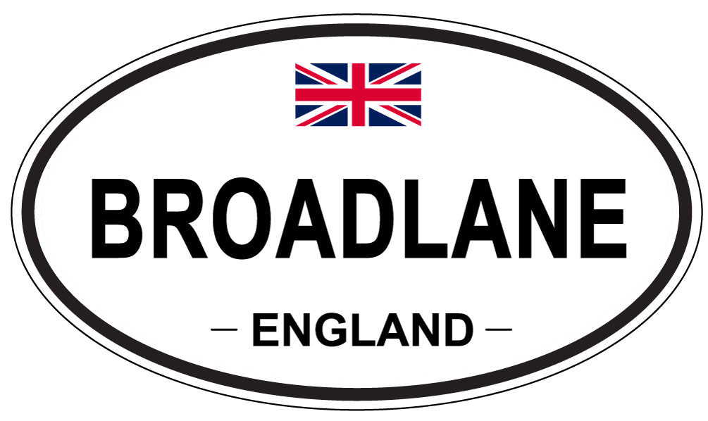 BROADLANE, ENGLAND - Oval Sticker