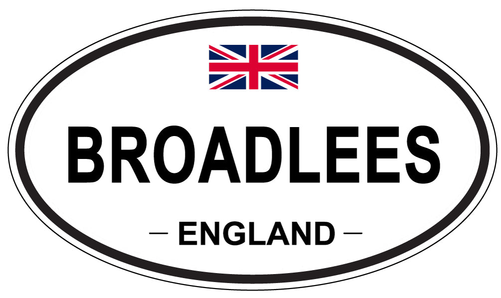 BROADLEES, ENGLAND - Oval Sticker