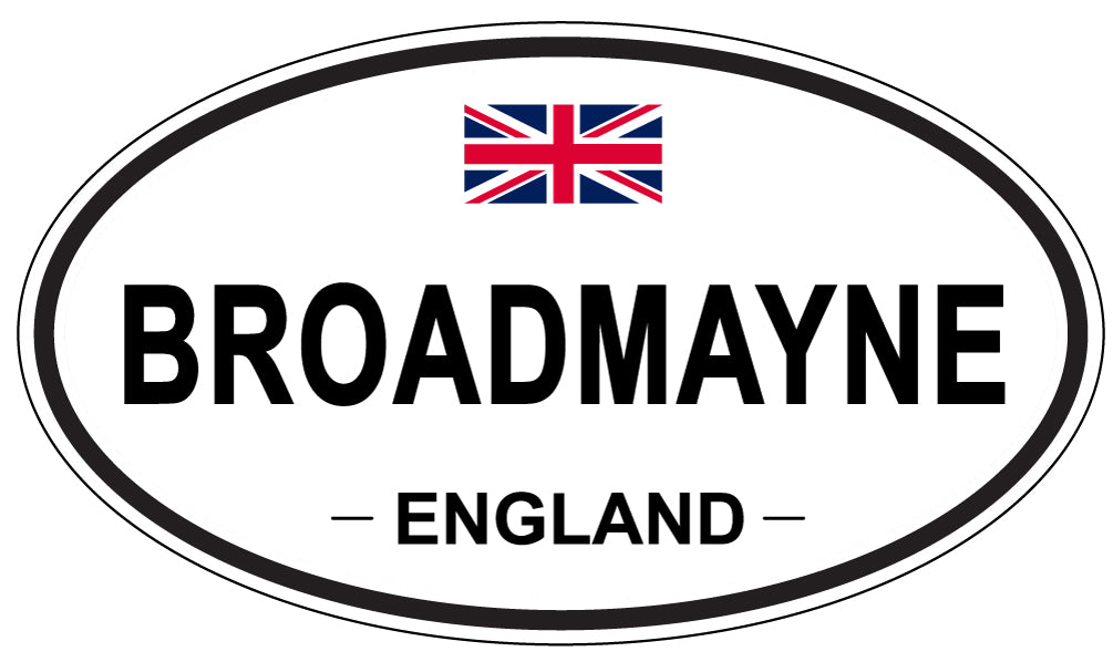 BROADMAYNE, ENGLAND - Oval Sticker