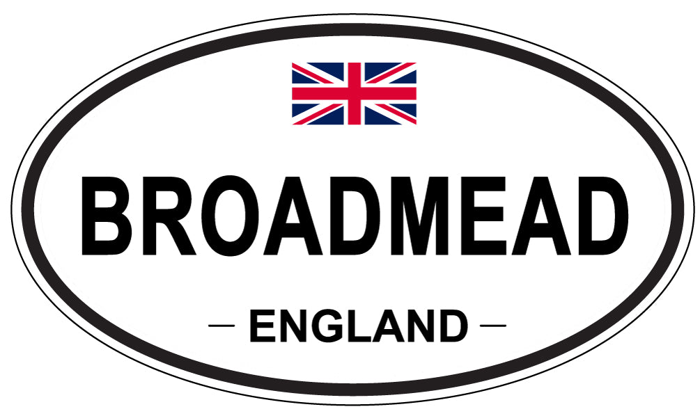 BROADMEAD, ENGLAND - Oval Sticker