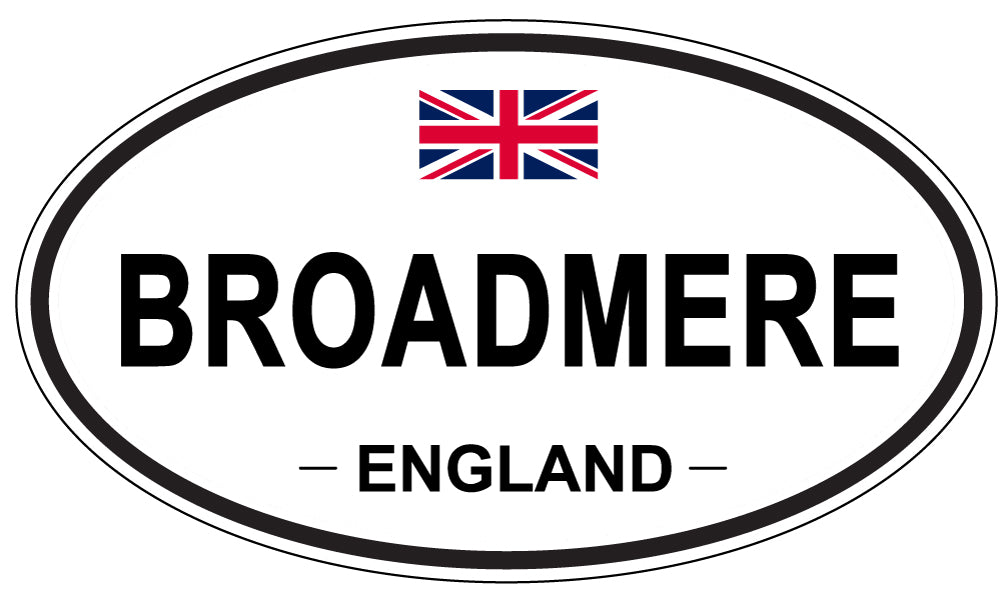 BROADMERE, ENGLAND - Oval Sticker